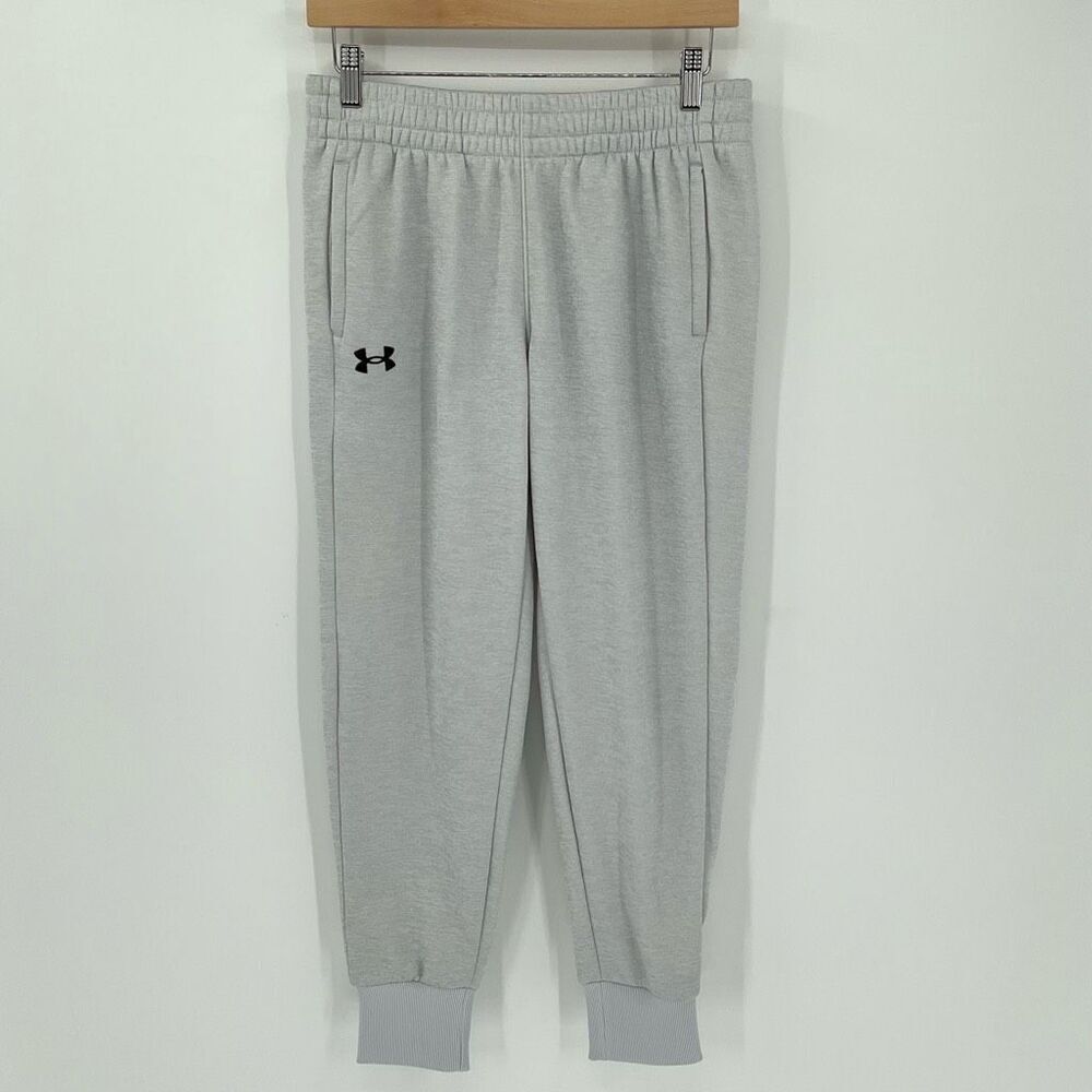 Under Armour Fleece Jogger Pants Loose Fit Grey Women Small‎ Lightweight Soft